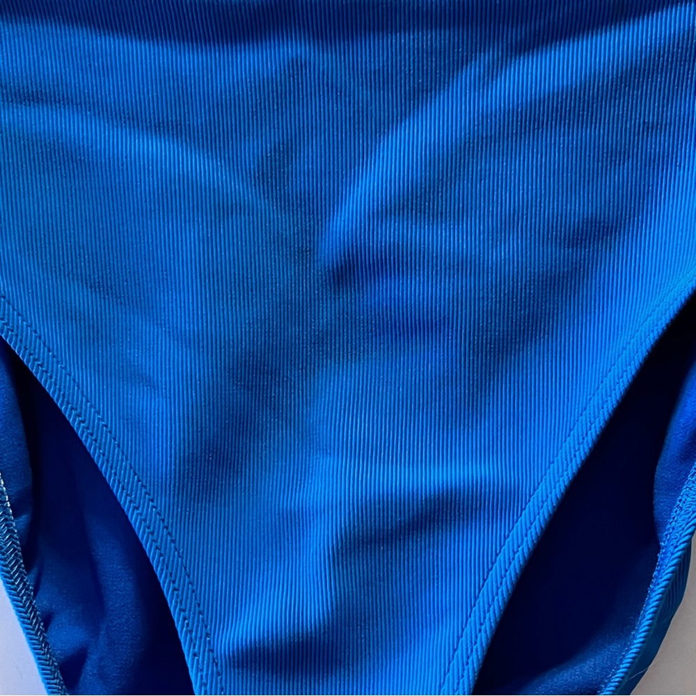 Lands end size 10 blue ribbed bikini bottom - Picture 2 of 6